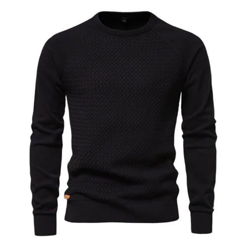 Men Knit Jumper Solid Casual Pullover Round Neck Long Sleeve Slim Fit Warm Autumn Winter Sweater