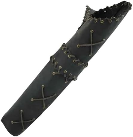 Medieval Retro Archery Arrow Quiver Faux Leather Laced Shoulder B...