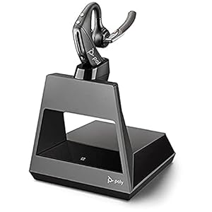 Plantronics Voyager 5200 Office Mono Bluetooth-headset (1-weg), WindSmart-technologie, adaptieve microfoons, IPX4, knop voor spraakbediening, NFC, laadstation met USB-A