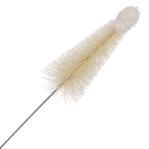 Image of REDECKER Wool Tip Bottle Cleaning Brush Set with Pig Hair Bristles and Wire Handles, Set of 5, Various Sizes, Made in Germany - Bottle Cleaner Brush - Bottle Brush Soft Tip