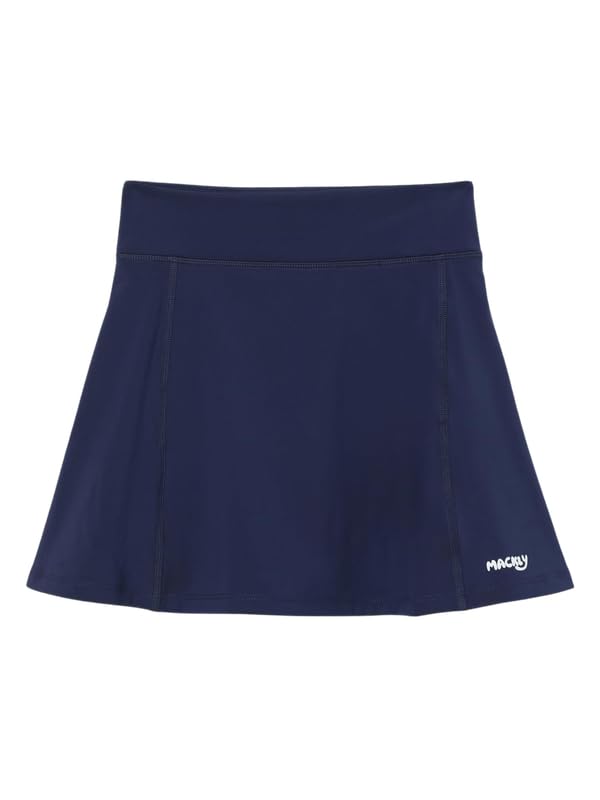 Image of mackly Girls Tennis Skirt | Breathable Fabric, Built-in Shorts | Lightweight, Flared Design for Sports & Active Play | Activewear