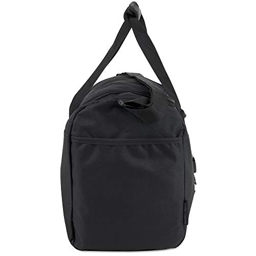 39 Liter 22 Inch Duffle Bag - Large Canvas Weekender Duffle Bags for Men, Women for Travel, with Shoes Compartment (Basic Black)