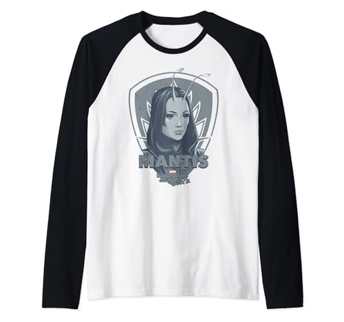 T-shirt raglan Guardians Of The Galaxy Mantis logo gris chiné pour adulte