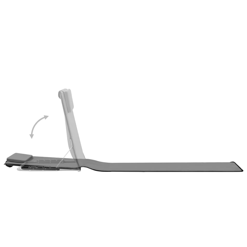 vidaXL 2X Tapis de Plage Pliable Tissu Gris Matelas de Plage Camping Randonnée