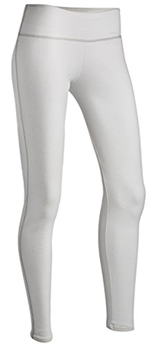 ColdPruf Women's Honeycomb Base Layer Leggings, White, Large