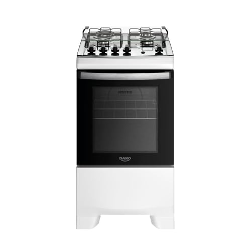Fogão 4 Bocas Dako Supreme Branco Com Mesa De Inox Bivolt