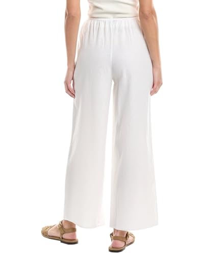 Air Linen Drawstring Pant, White, Solid, S2