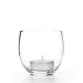 Hosley 12-Pack Clear Glass Tea Light Holders, 2.5” Dia, Charming Roly Poly Style, for Weddings, Gifts, Reiki, Spa, Events, Durable Elegant Décor