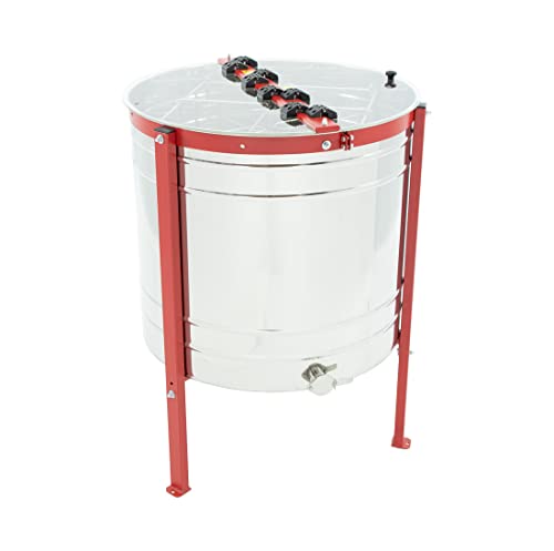 Selbstwendeschleuder 4 Waben (Optima) aus Edelstahl Honigschleuder Imkerei Bienen – Bild 4