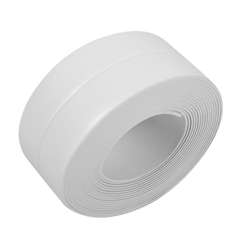 Dichtungsband, 3,2 M/10,5 Fuß, Selbstklebendes, Dekoratives Dichtungsband, Bad- und Wanddichtband, Waschbecken, Randleiste für Küchenspüle, Toilette, Badezimmer, Badewannenboden(38mm*3.2M-Weiß)