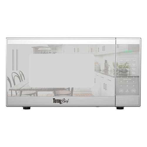 Image of Total Chef 0.7 Cu. Ft. Countertop Microwave Oven, 700W Small Microwave for Kitchen, Stainless Steel Compact Microwave Countertop with Digital Touch Controls, Child Safety Lock, 10-Inch Turntable