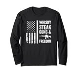 Photo Gallery whisky bistecca pistole e libertà - divertente usa bbq grill bere maglia a manica Photo Gallery whisky bistecca pistole e libertà - divertente usa bbq grill bere maglia a manica