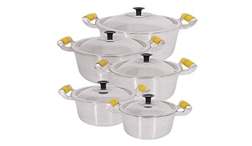 Jogo de Panelas 5 Peças Alumínio Batido Fundido - Al Reis