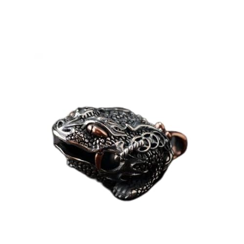 Collier crapaud doré à trois pattes en argent S925 avec cloche créative gravée