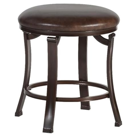 Hillsdale Furniture Vanity Stool, Antique Brown Cover