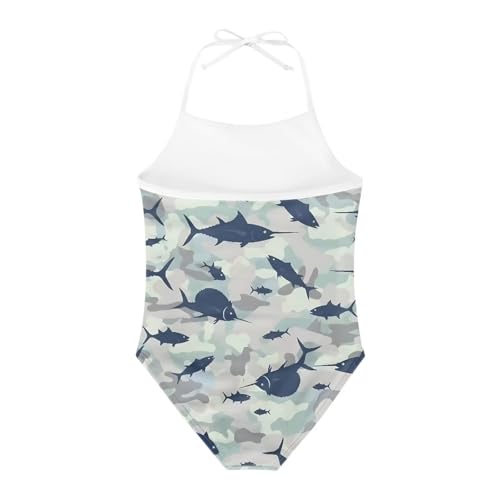 Image of ELEQIN Cartoon Animal Cute Girls One Piece Swimsuit Adjustable Swimwear for 3Y-10Y