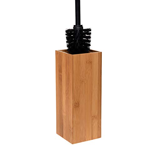 Bath Bliss Tall Square Natural Bamboo Collection, Bowl Brush, Storage Jar, Toilet Tissue Reserve. Matching Accessories to Decorate Your Bathroom, Tall Square Toilet Brush (10020-NATURAL) by Bath Bliss - Used condition - Image 5
