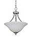 Craftmade 9816PLN2 Up-Pendant with Frosted Glass Shades, Polished Nickel Finish