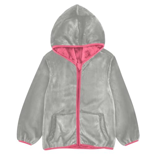 GuoChe Grey Girls Sherpa Lined Hoodie