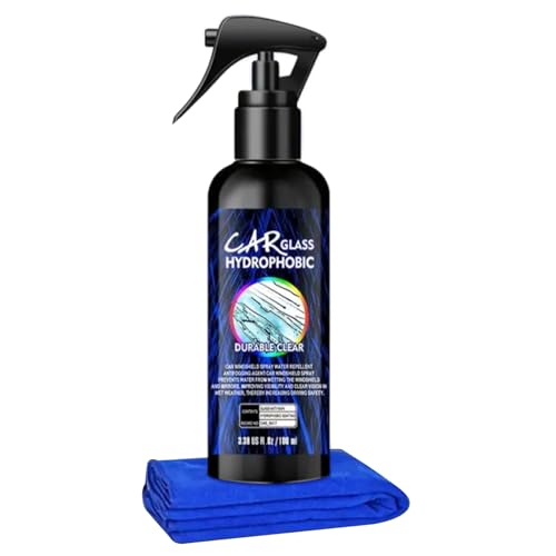 Huayeex Nettoyant Dégraissant Vitres Voiture | 100ml Nettoyant Imperméable Pare-brise Auto,Produit Lustrage pour Pneumatique Garage Camphre Phares...