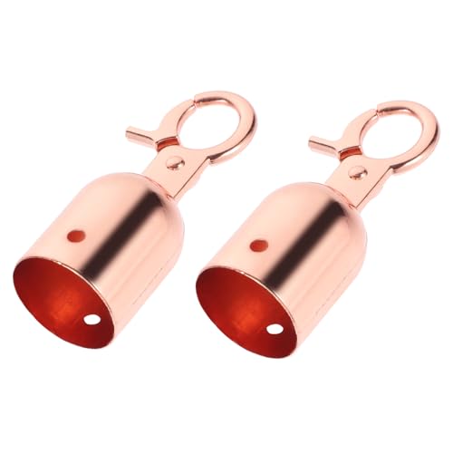 SOESFOUFU 2pcs Guardrail Hook Lanyard Hooks Rope End Fastener Rope End Snap Hook Cord Hook Rope End Stopper Cord End Caps Rope End Cap Cord End Snap Cord End Stopper Stainless Steel Golden