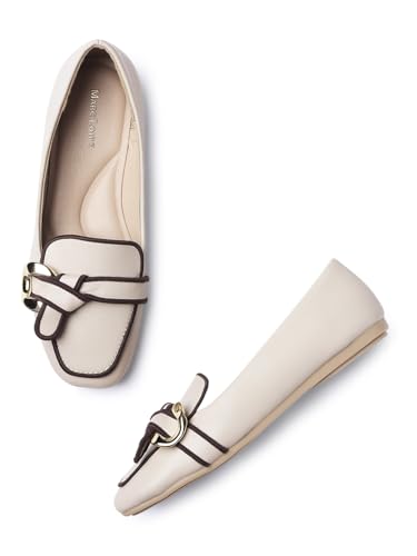 Image of Marc Loire Solid Casual Loafers for Women| Stylish Fashion Slip-On Flat Loafers Shoe with TPR Sole| Party & Office Footwear