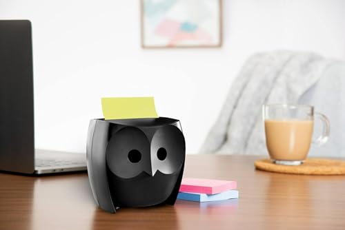 Post-it Note Dispenser, Black Owl Design, 1 Dispenser, 1 Pad, 45 Sheets | Pop-Up Notes, Classroom or Office Supplies - image 8