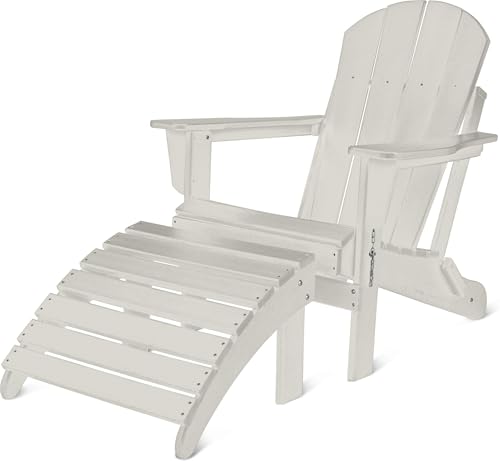 normani Original Adirondack Gartenstuhl inklusive Fußstütze - Faltbarer...