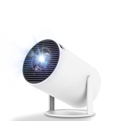 Image of Mini Projector with WiFi and Bluetooth, 4K 1080P Support Portable Projector, 180° Rotation with Auto Keystone & 50% Zoom Movie Projector, 40"-130"Screen Video Projector for Bedroom, Home, Outdoor