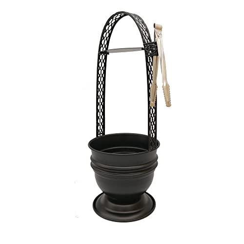 Recopilación y reviews de Shisha grande disponible en línea para comprar. 33 KKDUCK Cesta de carbón con pinzas de carbón, contenedor de carbono portátil para accesorios Shisha, tamaño grande, 17 pulgadas (negro)