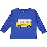 inktastic School Bus Toddler Long Sleeve T-Shirt 2T Royal Blue Daf7