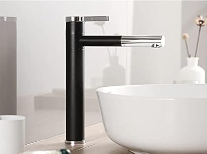 InArt Brass Black Matt Pull Out Single Lever Basin Mixer Taps