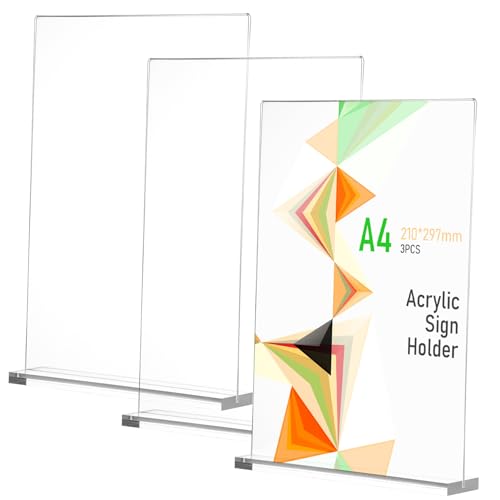 Présentoirs de table acrylique anti-chute support menu stable