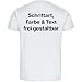 König® Herren T-Shirt Druck HINTEN mit Wunschtext (Schriftart, Schriftfarbe und Artikel Farbe wählbar) Shirt Männer Größe:M weiß