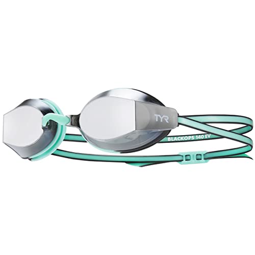 TYR Blackops 140 EV Racing Goggles Mirrored Femme Fit, Color - Gold/Mint/White