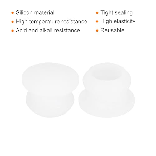 Image of MECCANIXITY Silicone Snap in Locking Hole Plugs Rubber Panel Seal Cover Flush Type Panel Round for Kitchen Rubber Bulkheads Waterproof Sealing Plugs 11mm /0.43 Inch Dia Transparent,Pack of 20
