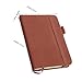 Holibanna Small Pocket Notebook A7 Size Portable Journal Notepad with Soft Cover Brown for Business Conference and School Schedule Planning