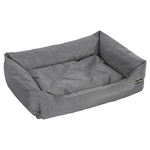 Songmics XL hondenbed van Oxford-weefsel, antislip, onderhoudsvriendelijk, 100 x 70 x 28 cm, PGW28G, Grijs
