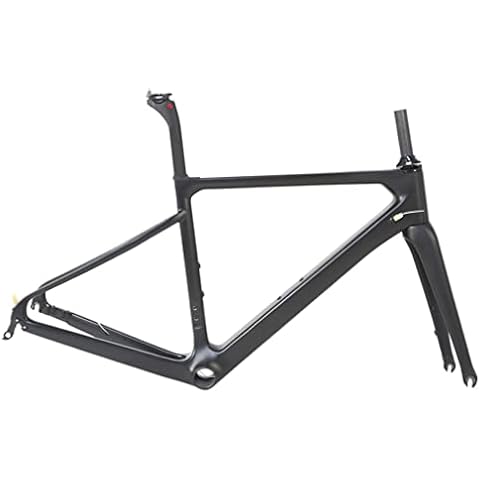 YOJOLO Carbon Road Bike Frame Fork 700C Road Climb Racing Frame EPS C Brake BB86 Bicycle Frame 45/48/51/54cm Quick Release F100/R130mm (Color : Black, Size : 48CM) Cover