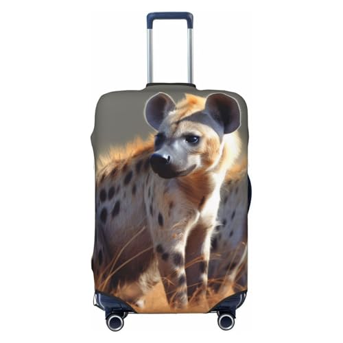 Animals Hyena Print Travel Luggage Cover - Personalization Elastic Suitcase Protector,M(Fit 22-24 Inch Luggage)