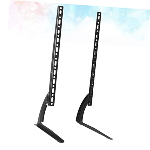 Support TV pied acier noir Zerodeko avec base stable ajustable pour ecran LCD - 5