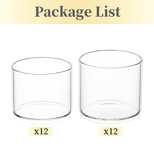 Hewory Tea Lights Candle Holder: 24 Pcs Glass Votive Candle Holders Clear Tealight Candle Holder Bulk for Wedding Centerpiece Table Decorations, Small Floating Candles Holder for Party Home Decor - Image 6