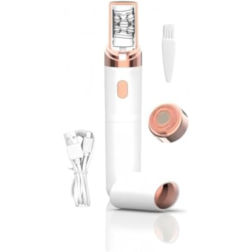 PluxyEpil Pro 3.0 Cordless Women Face Epilator - 2-in-1 Hair Removal for Face, Hand, Legs, Underarms (White)