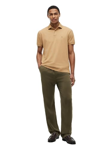 Image of Tommy Hilfiger Men's Short Sleeve Polo Shirts in Classic Fit with Stretch and Organic Pique Cotton
