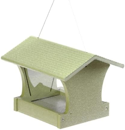 Birds Choice GSHF200 Hopper Feeder, Recycled Hanging Bird Feeder, Medium, Green