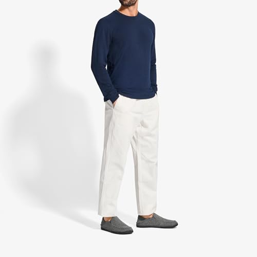 Image of OluKai Moloa Hulu Men's Wool-Blend Slippers, Soft & Heathered Knit Slip On Shoes, Suede Leather Foxing, Drop-In Heel Design