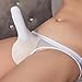 YiZYiF Mens Silky Sheath Bulge Pouch Low Rise Thong G-String Elephant Nose Sissy Panties Underpants White One Size