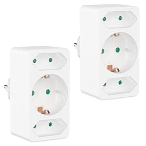 Benon B2205 2er Set Mehrfachsteckdose Adapter
