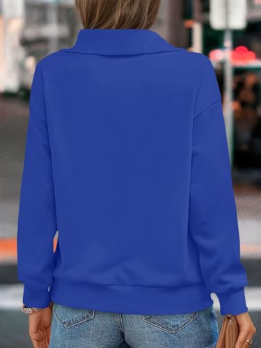 Womens Zipper Sweatshirt Turtleneck Long Sleeve Pullover Casual Loose Sweatshirts Top T Shirts4