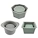 appuivbt Flower Pot Resin Mold Silicone,Succulent Planter Mould Cement Molds Concrete Clay Mold,Square/Round/Octagon